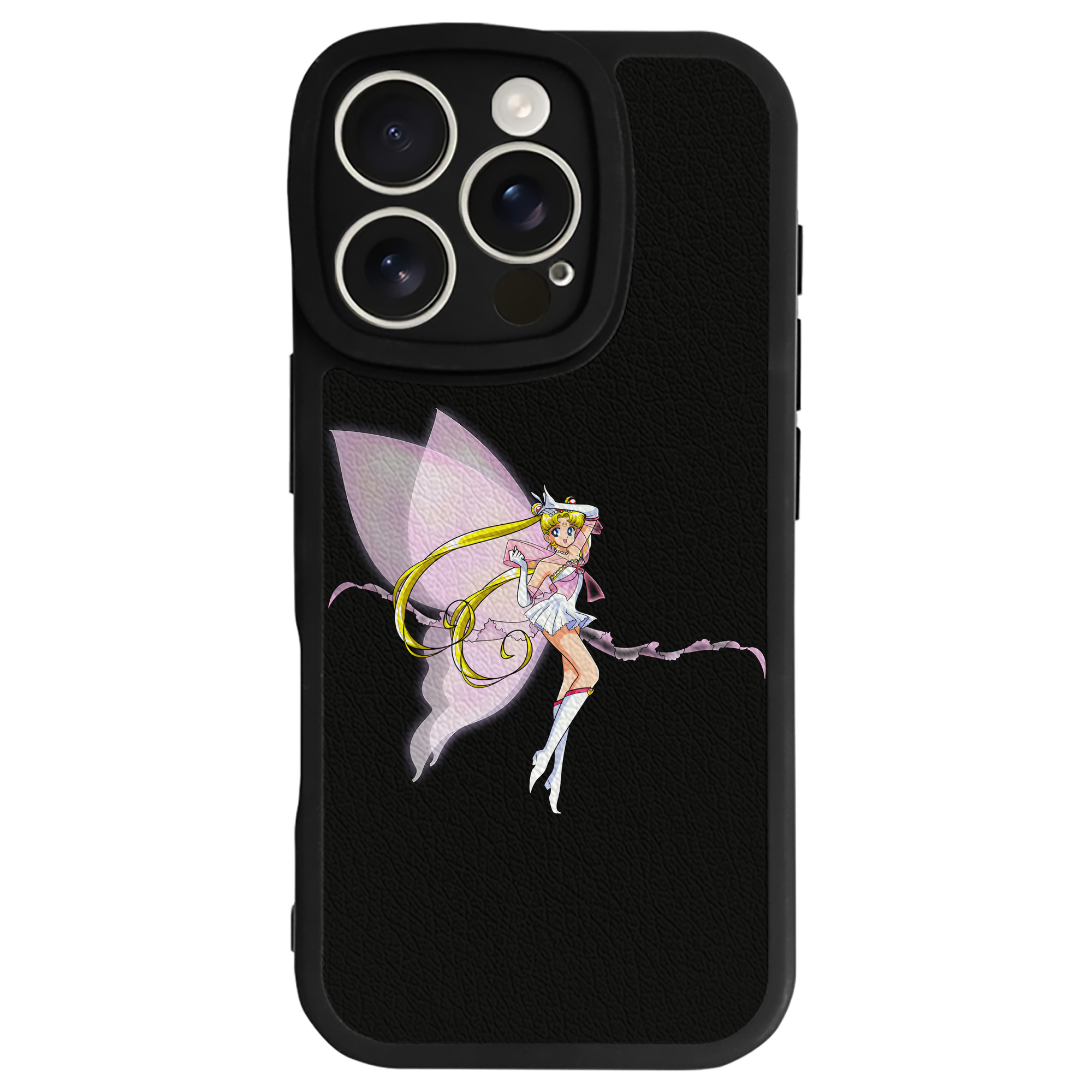 （画像用） 美少女戦士セーラームーン 月野 うさぎ つきの うさぎ Sailor Moon Tsukino Usagi 【iPhone 16シリーズ対応】シリコンスマホケース（レザー調） 材質：シリコン